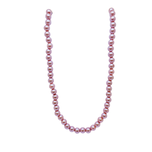 Colar pérola rosa longo