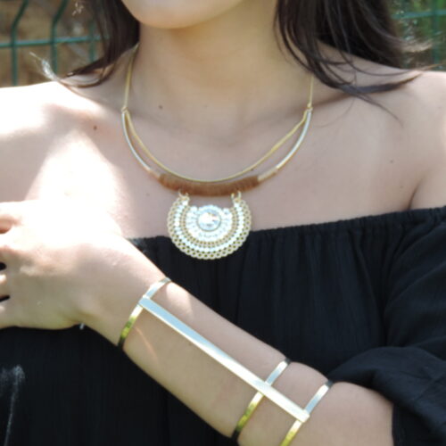 Bracelete no banho de ouro