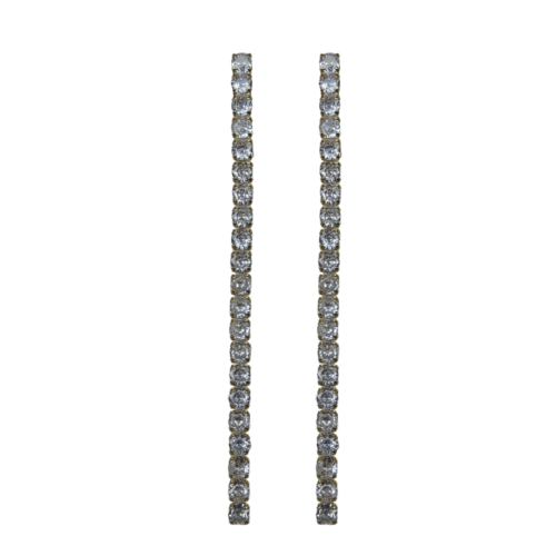 Brinco Brilho Dourado - zircônia branca