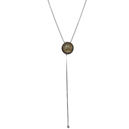 Colar Equilíbrio - gravatinha com madrepérola