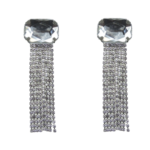 Brinco Celebrar - resina branca e banho de prata