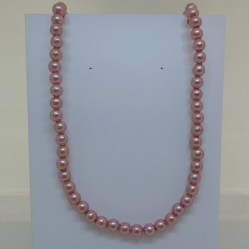 Colar pérola rosa longo