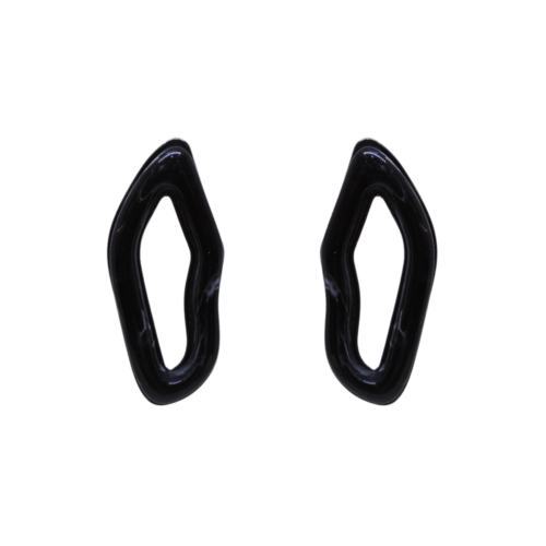 Brinco orgânico - banho grafite e resina P&B