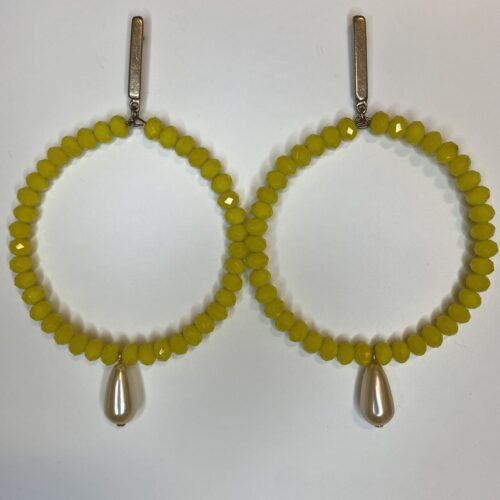 Brinco cristal amarelo
