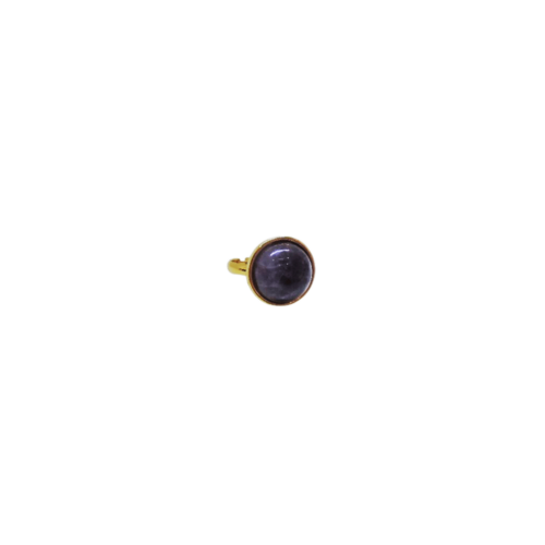 Anel Luz - pedra Ametista e banho de ouro