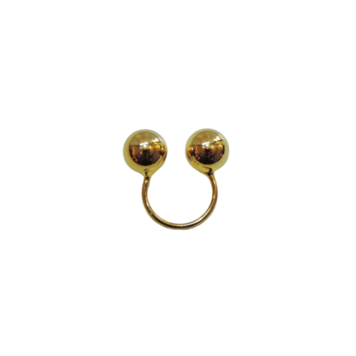 Anel Viver - bolas no banho de ouro