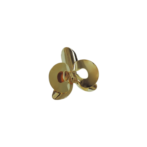 Anel Florescer - orquídea grande no banho de ouro