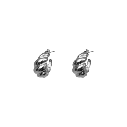 Brinco Leveza - texturizado no banho de prata