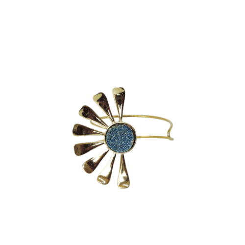 Bracelete Luisa - drusa sintética e banho de ouro