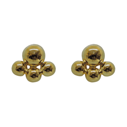 Brinco Laura - bolas no banho de ouro