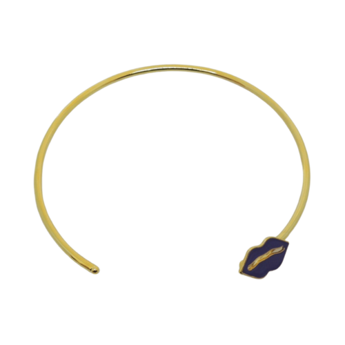 Choker Essência - banho de ouro e roxo