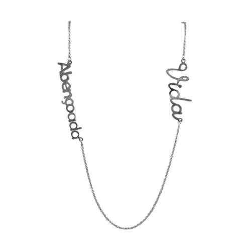 Colar Danielle - vida e abençoada no banho de prata