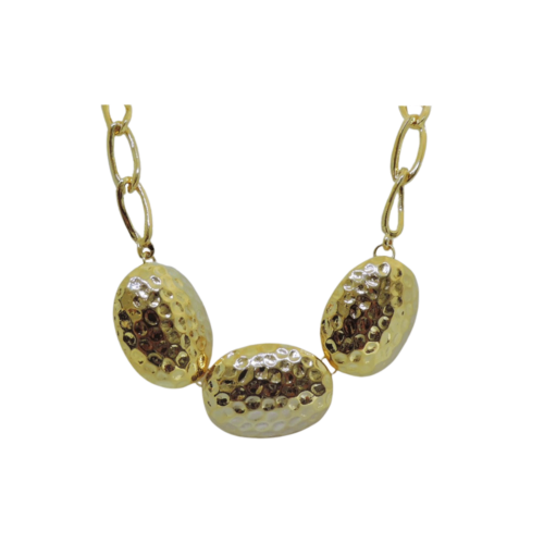 Colar Andreia - texturizado no banho de ouro