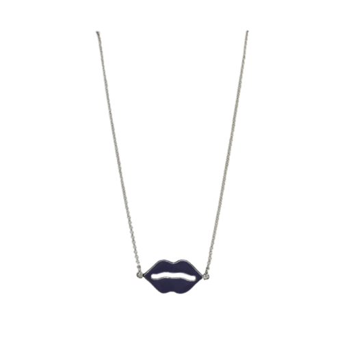 Colar Essência - banho de prata e roxo