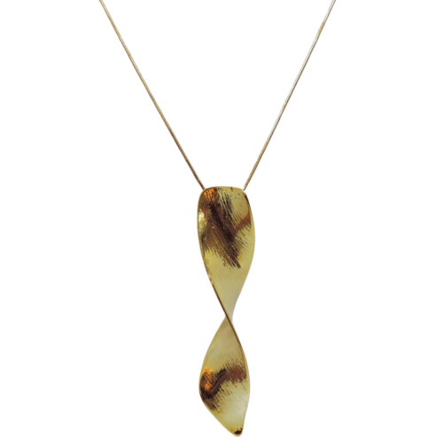 Colar Recomeço - espiral no banho de ouro