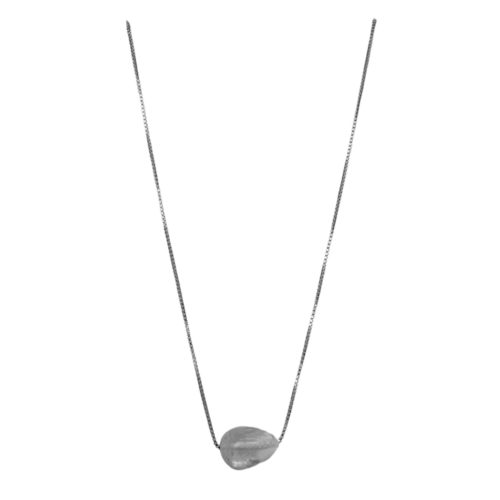 Colar Universo - Quartzo Branco e banho de prata