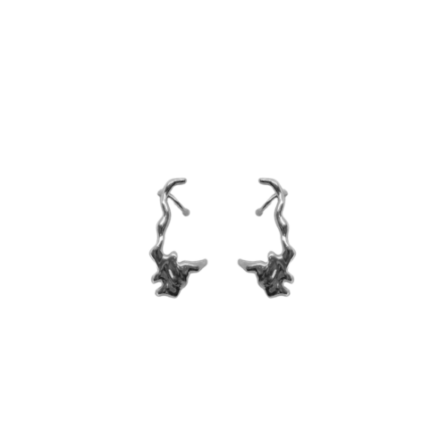 Brinco Detalhe - ear cuff derretido no banho de prata