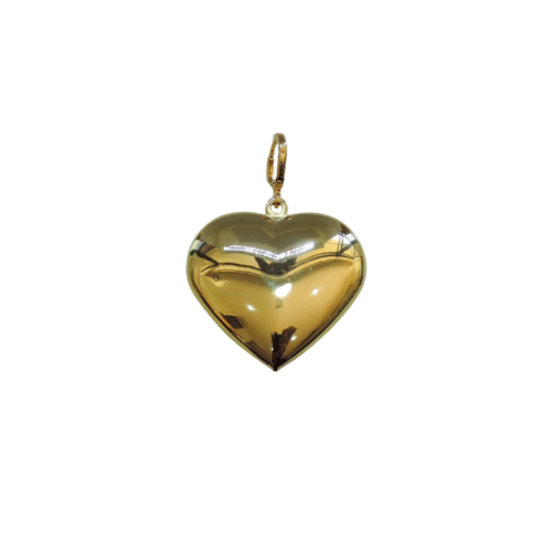 Pingente coração - banho de ouro