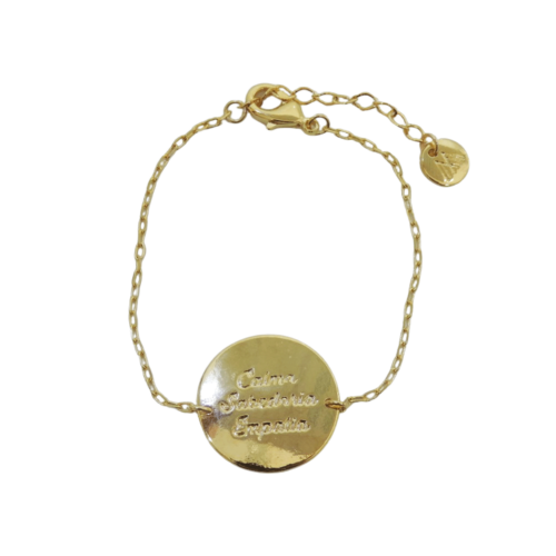 Pulseira Sabedoria - banho de ouro