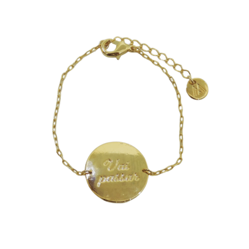 Pulseira Vai Passar - banho de ouro