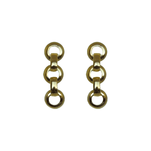 Brinco Aveiro - corrente no banho de ouro