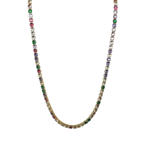 Colar Noite - zircônia colorida