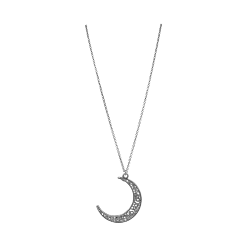 Colar Mulher - lua no banho de prata