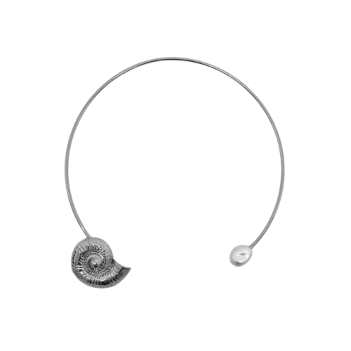 Choker Bossa - concha no banho de prata