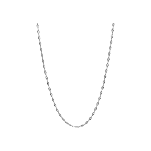 Colar Leveza - elos no banho de prata