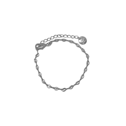 Pulseira Leveza - elos no banho de prata