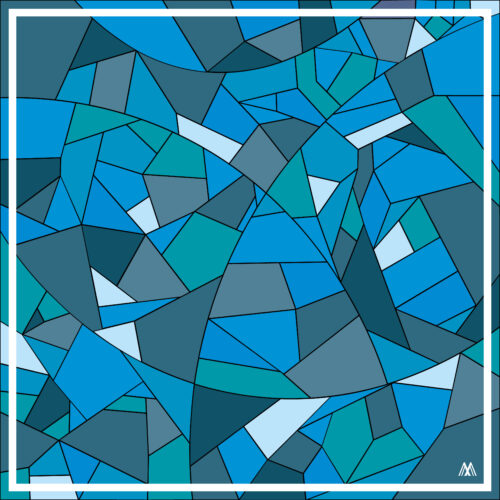 Pareô Gaudí - estampa azul