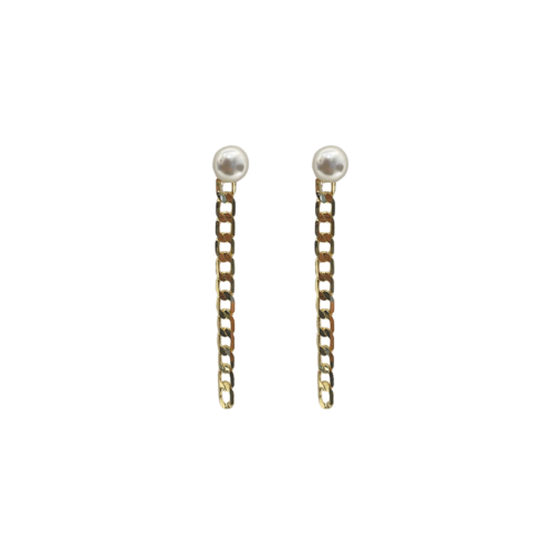 Brinco Apreciar - pérola e banho de ouro