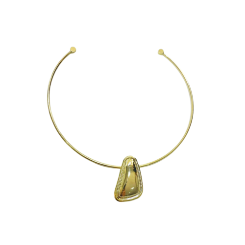 Choker Alessandra - orgânica no banho de ouro