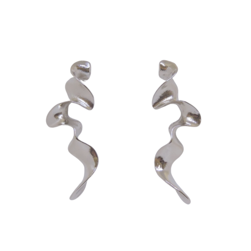 Brinco Acalento - orgânico no banho de prata