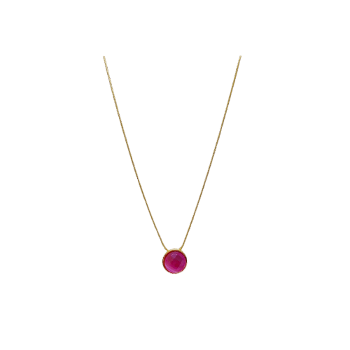 Colar Luz - ágata e banho de ouro