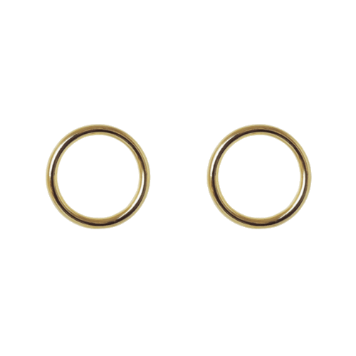 Brinco Reluzir - redondo no banho de ouro