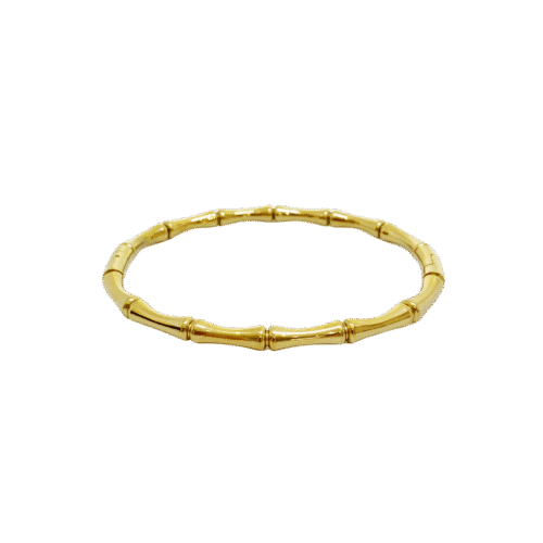 Pulseira Bambu - banho de ouro