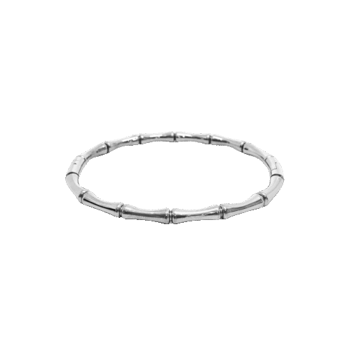 Pulseira Bambu - banho de prata