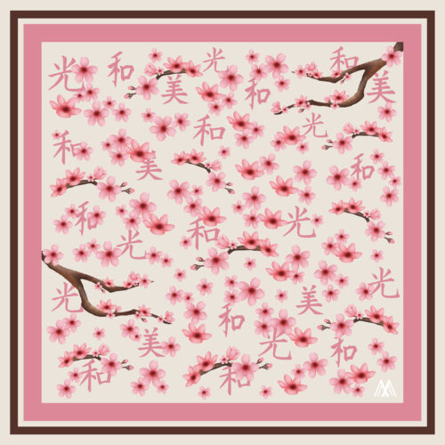 Pareô Sakura - estampa flor de cerejeira