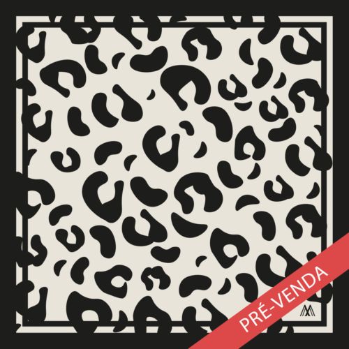 Lenço Mulheres - estampa onça p&b