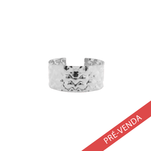 Bracelete Solar - texturizado no banho de prata