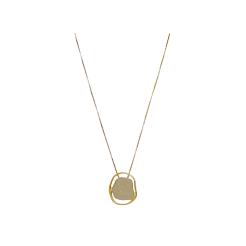 Colar Mulheres - amarelo manteiga e banho de ouro