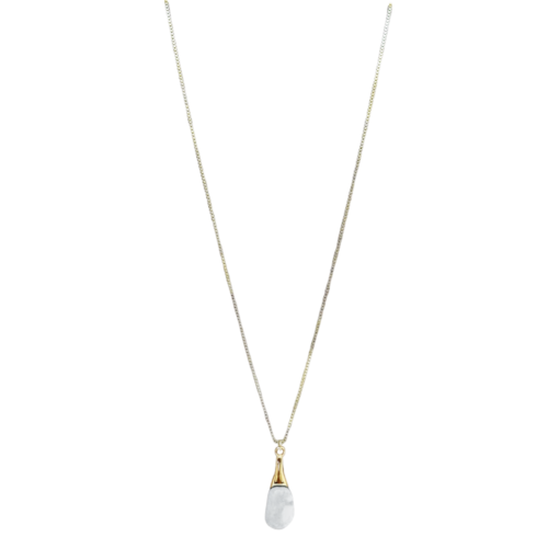 Colar Luciana  - Howlita e banho de ouro