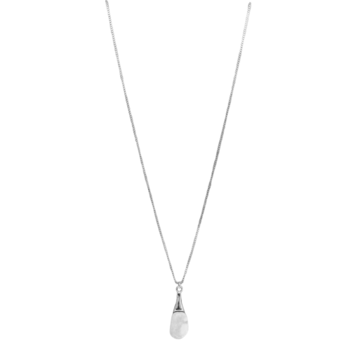 Colar Aparecida  - Howlita e banho diamante