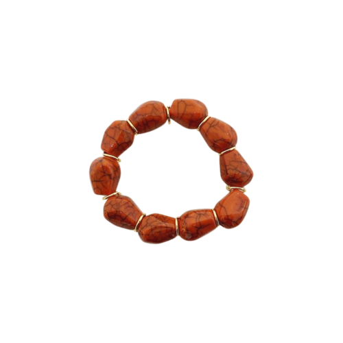 Pulseira Ilha - resina laranja