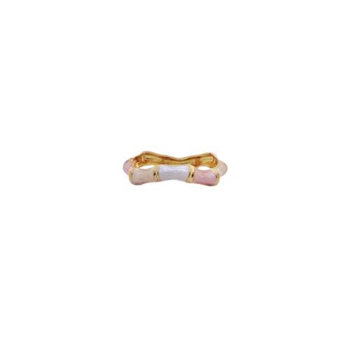 Bracelete Sol - esmaltação rosa e perolada